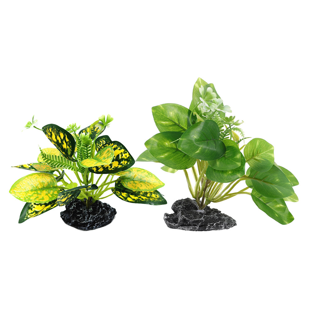 Planted Aquarium Maintenance - 2 peças de plantas artificiais para