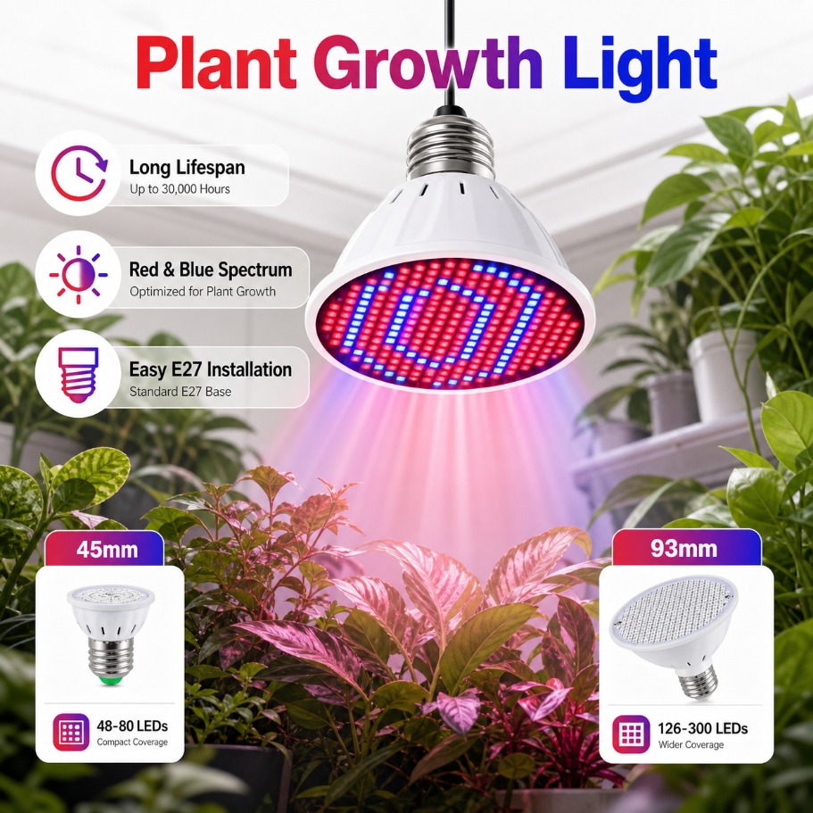 Aquarium Plant Root Tabs - Lâmpada LED E27 de Espectro Vermelho
