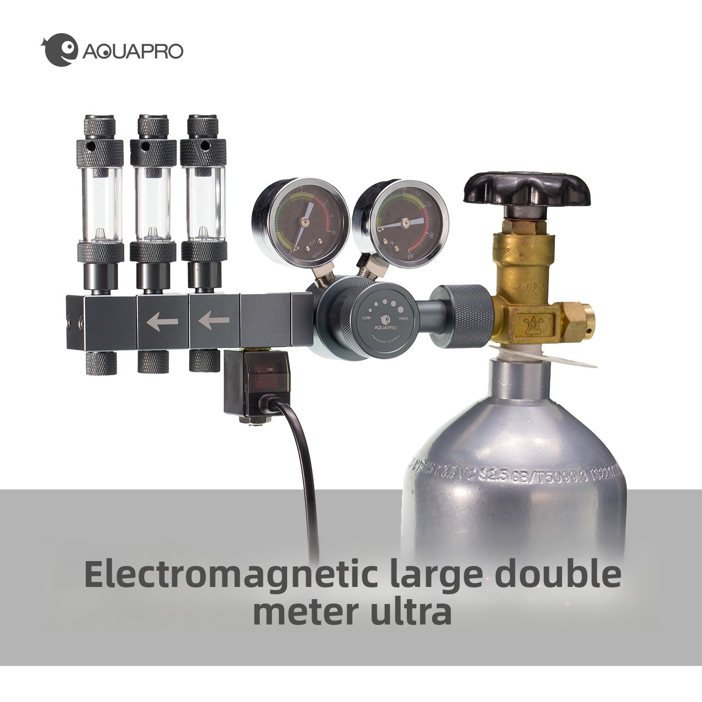 Co2 Regulator Dual Stage - AQUAPRO Regulador de CO2 solenóide profissional