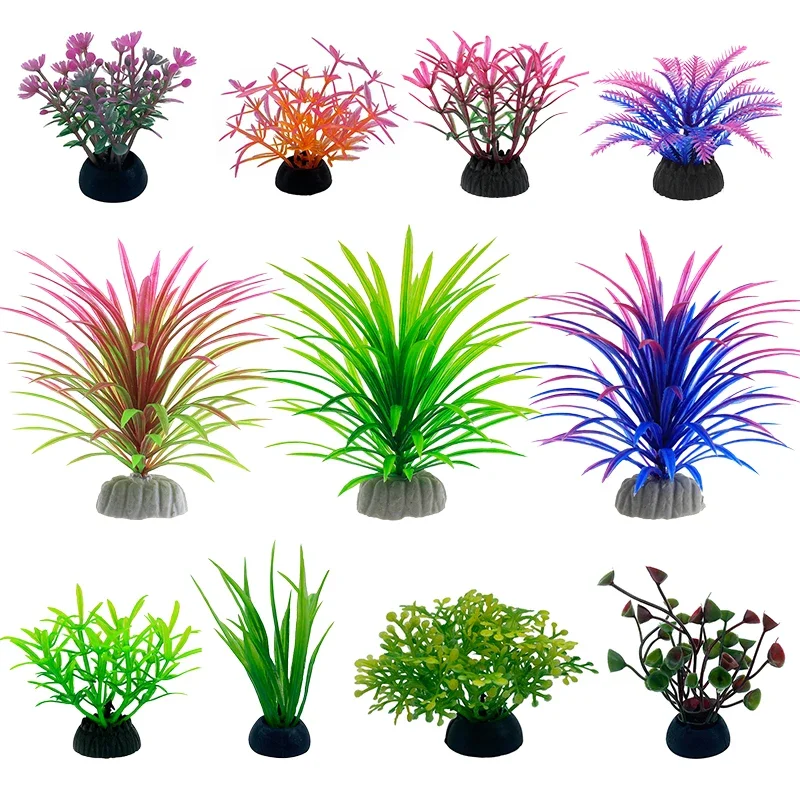 Planted Aquarium Materials - Simulação decorativa de aquário em pvc,