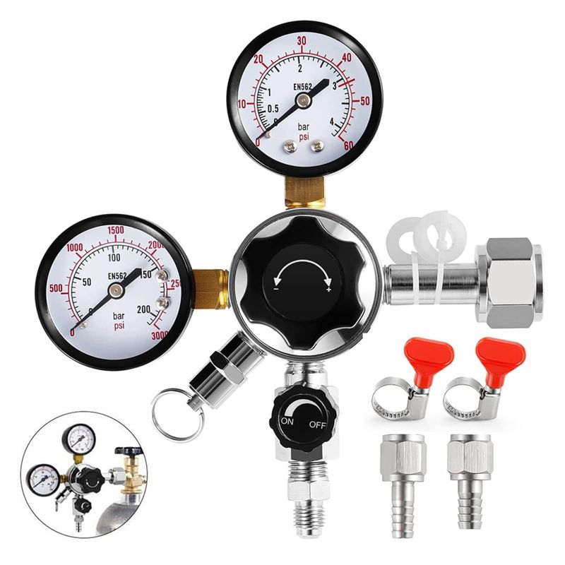 Co2 Regulator Dual Stage - Regulador de barril CGA-320, regulador de
