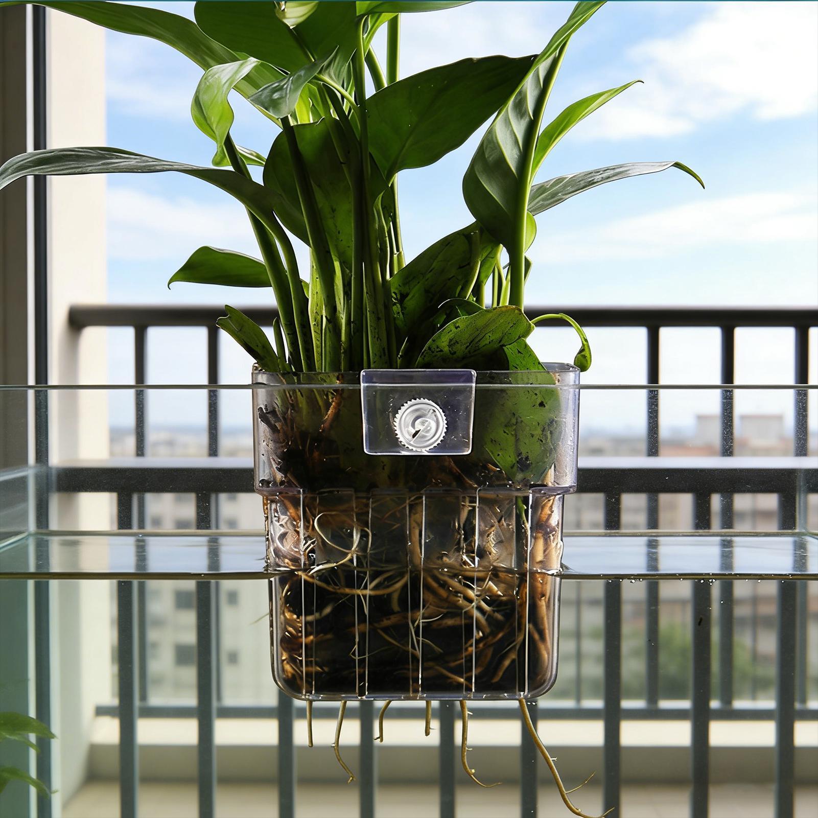 Vaso Transparente Pendurável p - Aquarium Plant Holder avaliação e preço