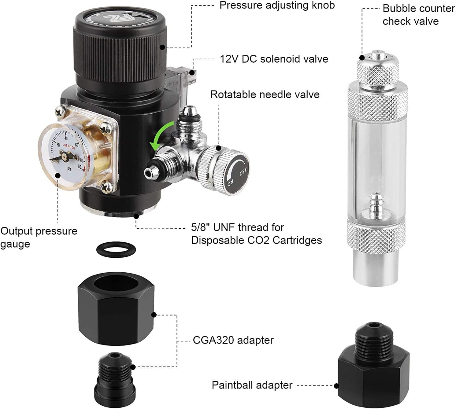 Regulador de co2 para aquário, - Co2 Regulator Dual Stage avaliação e preço