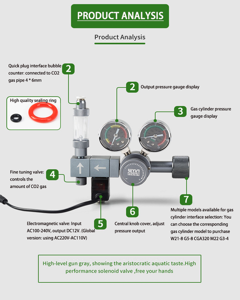 Regulador de CO2 DIY para aquá - Co2 Regulator Dual Stage avaliação e preço