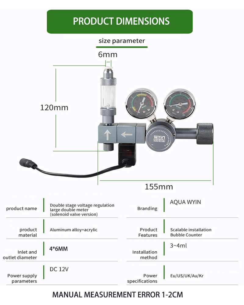 Regulador de CO2 DIY para Aquá - Co2 Regulator Dual Stage avaliação e preço