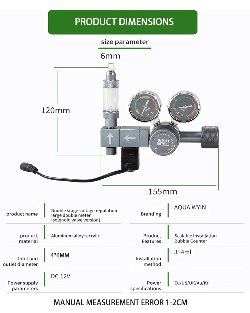 Configuração da Válvula Reduto - Co2 Regulator Dual Stage avaliação e preço