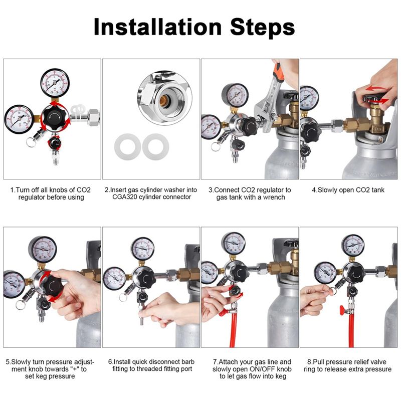 Regulador de Pressão para Kege - Co2 Regulator Dual Stage avaliação e preço