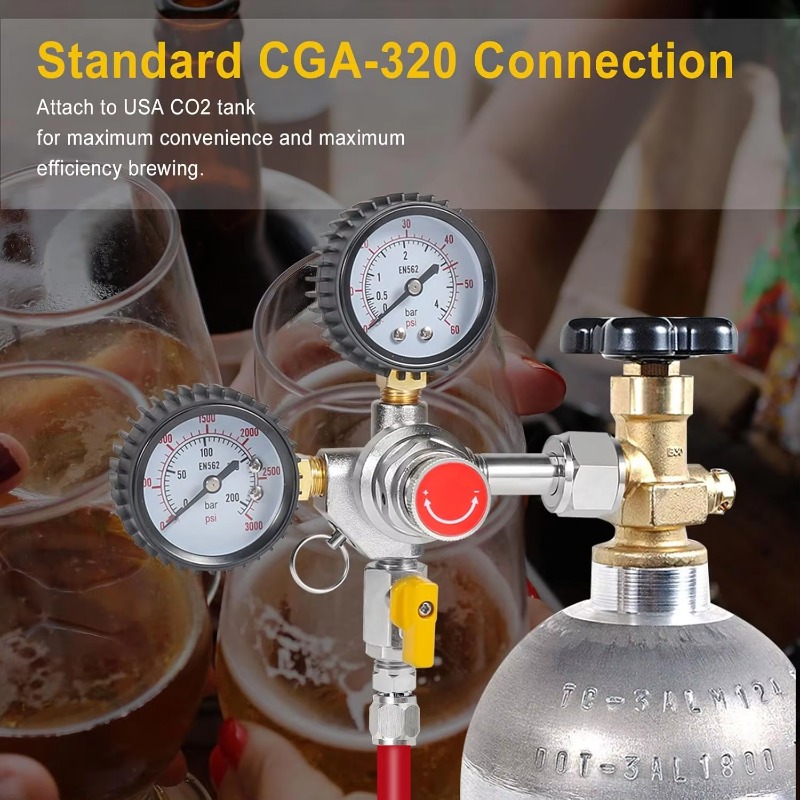 Regulador de Tanque de CO2 de  - Co2 Regulator Dual Stage avaliação e preço