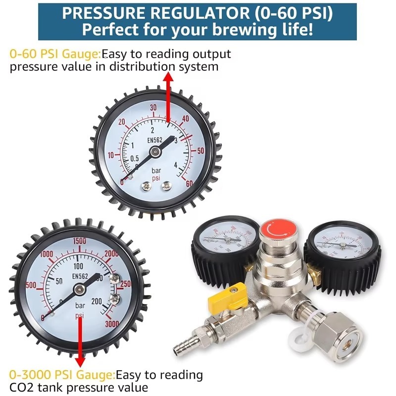Regulador de CO2 para Cerveja, - Co2 Regulator Dual Stage avaliação e preço